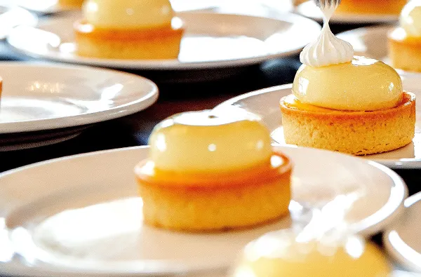 Plating Dessert with Whipped Cream